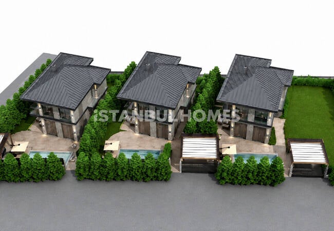 Detached Villas with Private Pool and Parking in Istanbul Beykoz 4