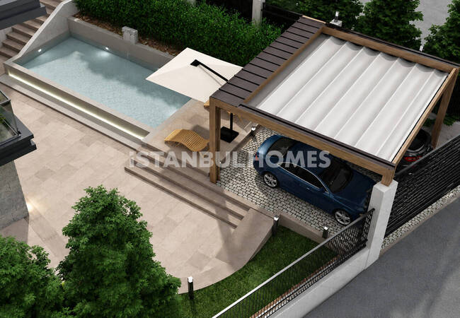 Detached Villas with Private Pool and Parking in Istanbul Beykoz 5