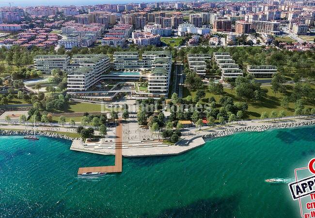 شقق في اسطنبول بالقرب من البحر في مجمع ساحلي رائع 5