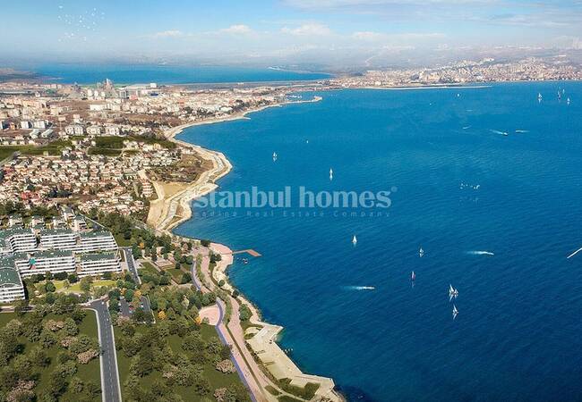 شقق في اسطنبول بالقرب من البحر في مجمع ساحلي رائع 8