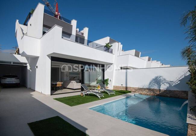 Villas Independientes Con Piscinas Privadas Y Solariums En San Javier 17
