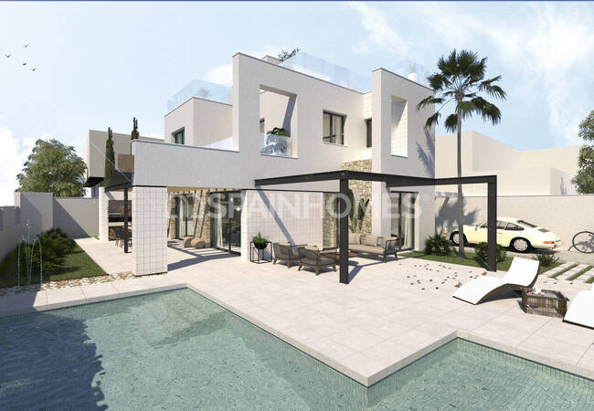 Murcia San Pedro Del Pinatar'da Havuzlu Çağdaş Tasarımlı Villa 1
