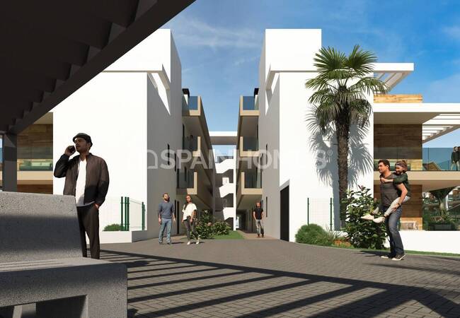 Los Alcázares'te Denize Yakın Şık Tasarımlı Golf Daireleri 9