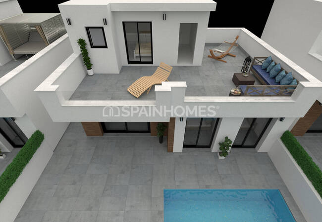 San Pedro Del Pinatar'da Plaja Yakın 3 Odalı Müstakil Villalar 1