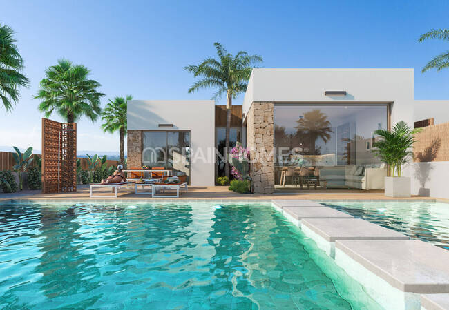 Fristående Hus Med 3 Sovrum Och Pooler I Los Alcazares Murcia