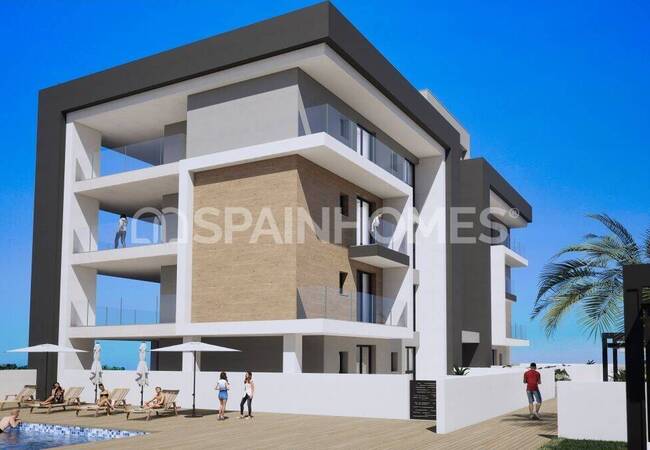 شقق 3 غرف نوم مع مسبح بالقرب من الشاطئ في لوس الكازاريس 3