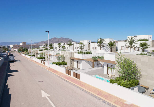 Nouvelles Maisons Jumelées Avec Solarium À Puerto De Mazarrón
