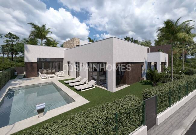 Stylish House with Private Pool & Solarium in Los Alcázares