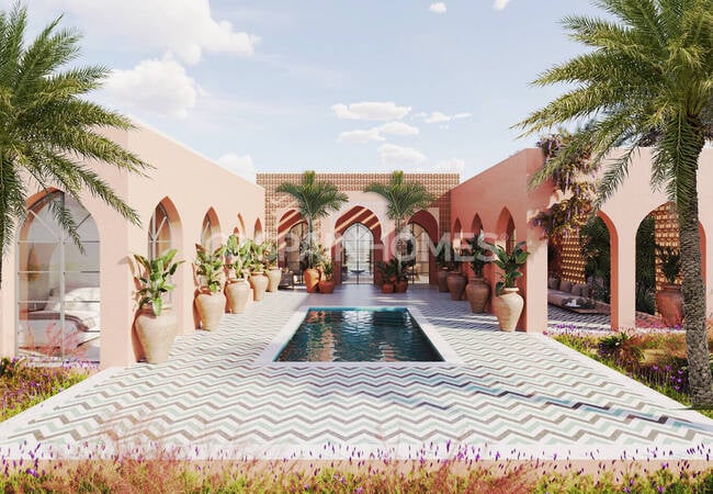 Arabisch Geïnspireerde Huizen Met Zwembad In Fuente álamo, Murcia