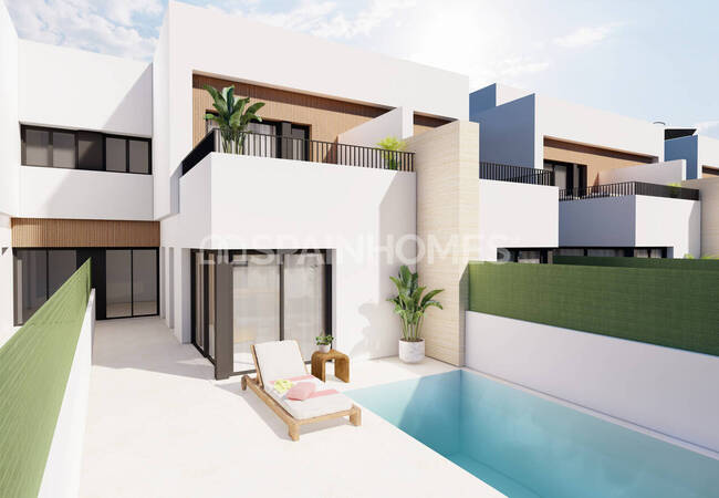 Stylish 3-bedroom Townhouses Near Golf Courses in San Javier Murcia