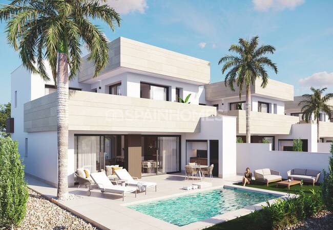 Villas Avec Piscines Au Bord De La Plage À San Javier Murcie