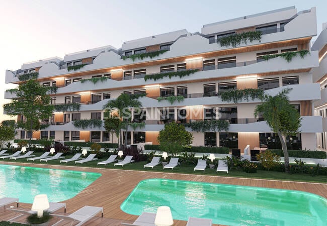 Modern 3 Bedroom Flats 750 M From the Beach in San Javier