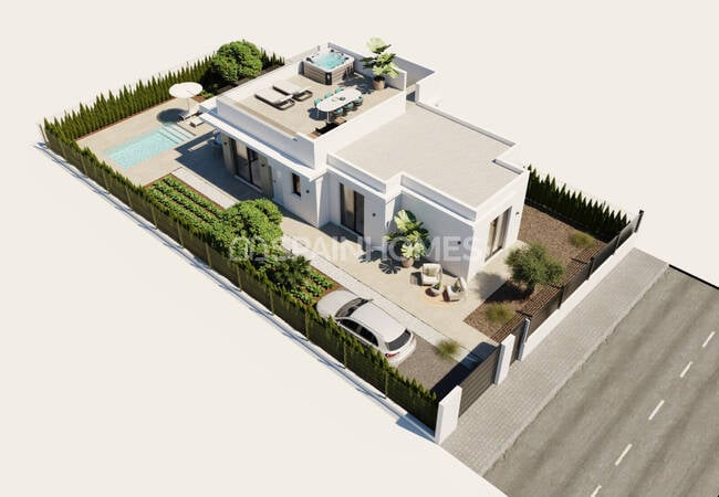 Fristående Hus Med Pool Och Solarium I Fuente álamo 4