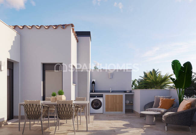Torre-pacheco Santa Rosalía Resort'ta Teraslı Yarı Müstakil Evler 7