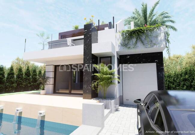 Murcia Los Alcázares’te Özel Havuzlu Şık Satılık Villalar 4