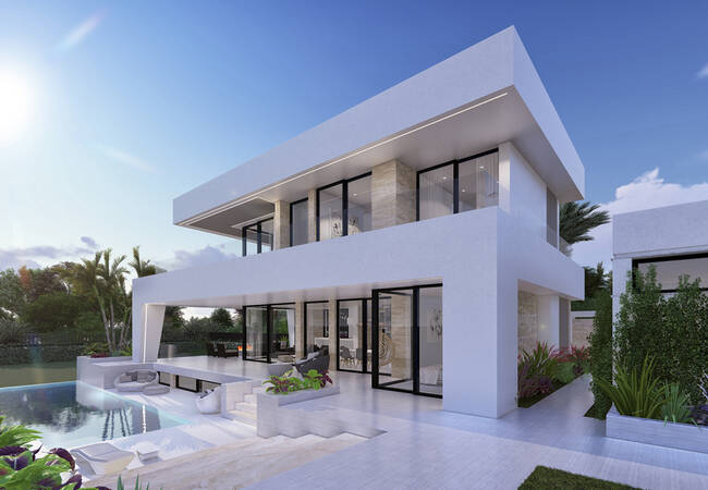 Mijas'ta Modern Tasarımlı Deniz Manzaralı Villa 1
