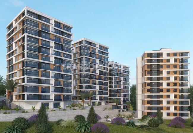 Modern Apartments with Scenes in a Complex in Akcaabat Trabzon 1