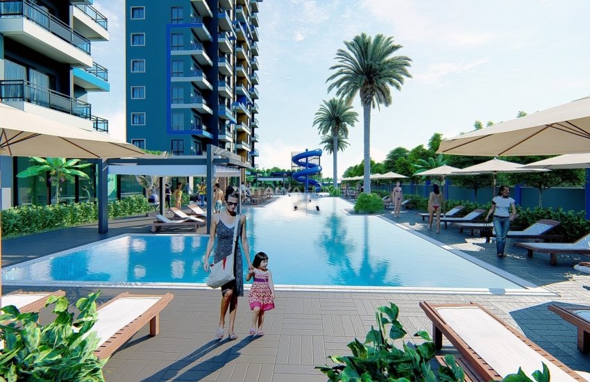South-front Apartments in a Calm Area in Alanya Mahmutlar 19