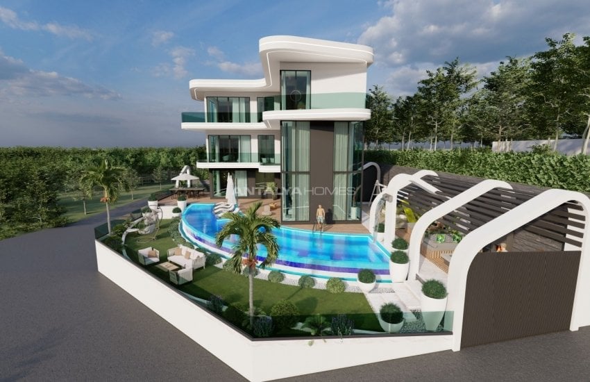 Triplex Villa Te Koop Verweven Met De Natuur In Alanya 3