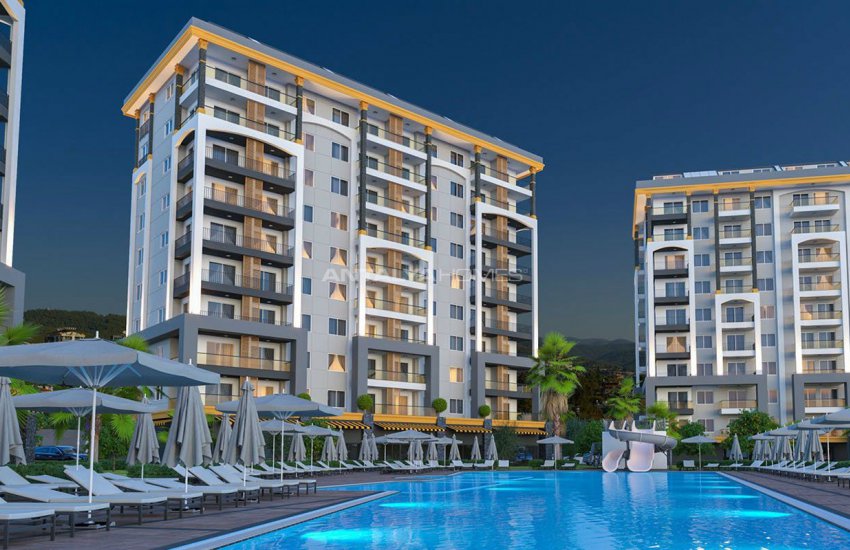 Квартиры в Алании Авсаллар в Комплексе с Концепцией Отеля 5 Звезд 5