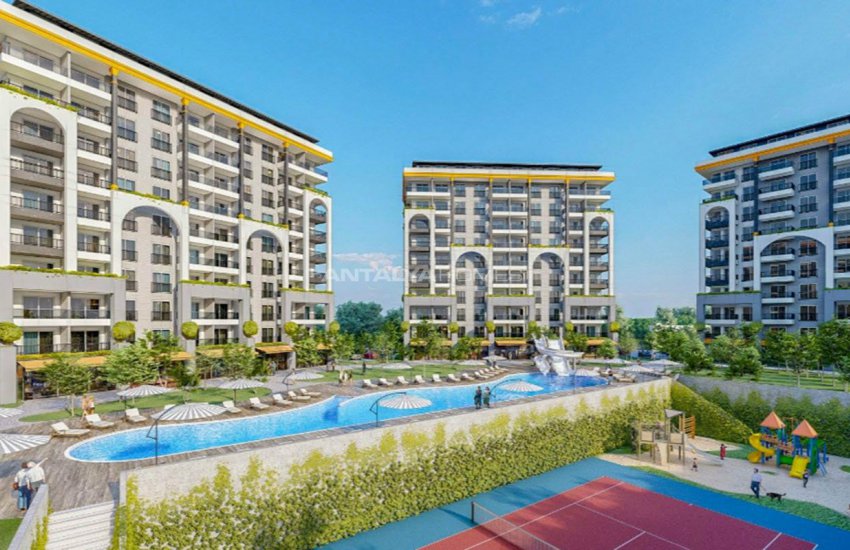 Квартиры в Алании Авсаллар в Комплексе с Концепцией Отеля 5 Звезд 7