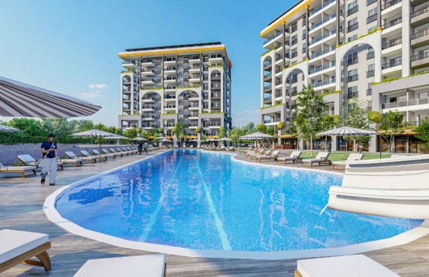 Квартиры в Алании Авсаллар в Комплексе с Концепцией Отеля 5 Звезд 8