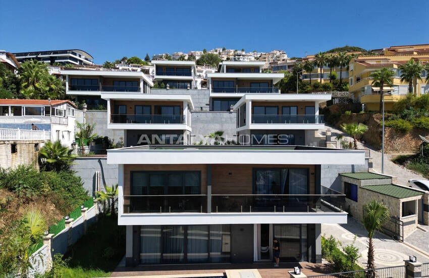 Fantastiska Fristående Villor Med Havsutsikt I Kargicak Alanya
