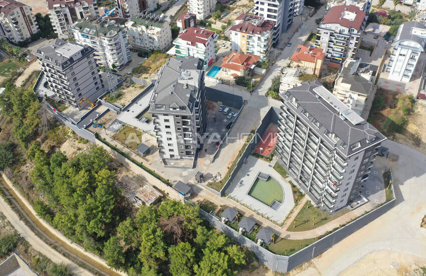 املاک و مستغلات با چشم انداز پانورمایی دریا و کوه در آلانیا 16