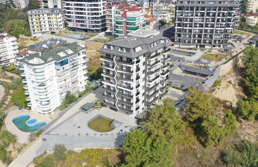 املاک و مستغلات با چشم انداز پانورمایی دریا و کوه در آلانیا 15