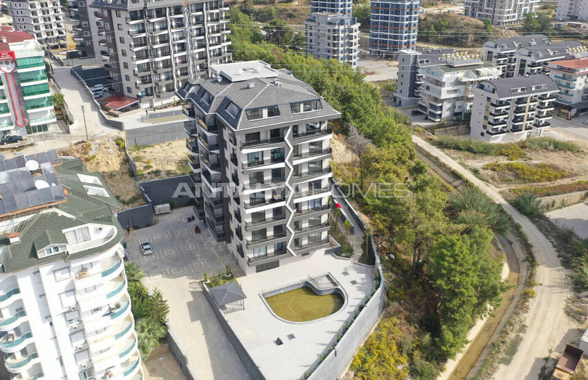 املاک و مستغلات با چشم انداز پانورمایی دریا و کوه در آلانیا 18