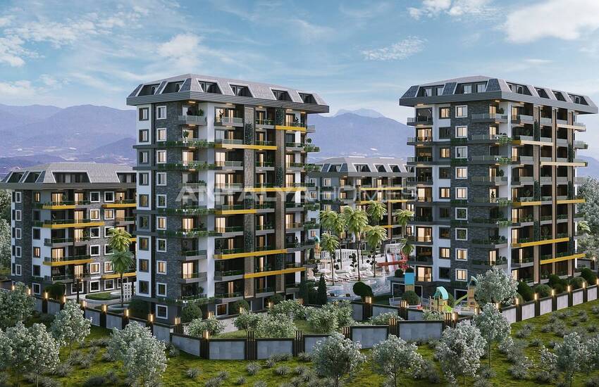 Investment Apartments in an Elite Complex in Alanya Avsallar