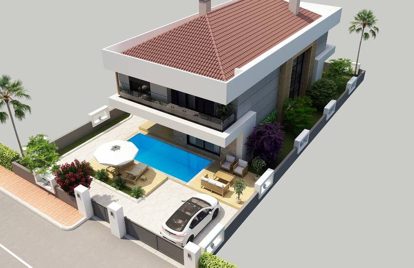 Modern Ontworpen Gloednieuwe Villa In Dosemealti In Antalya 1