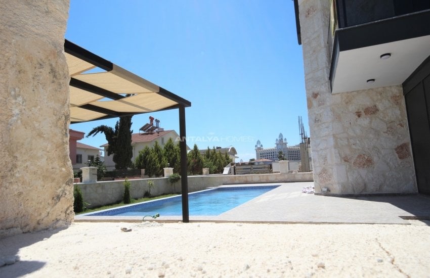Modernly Designed Detached Stone Villas with Pool in Belek 28
