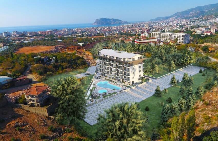 Alanya Oba Fastigheter I Komplex Med Rymliga Frodiga Områden 14