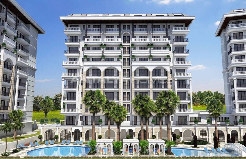 Alanya'da Plaja Yakın Modern Tasarımlı Ultra Lüks Daireler