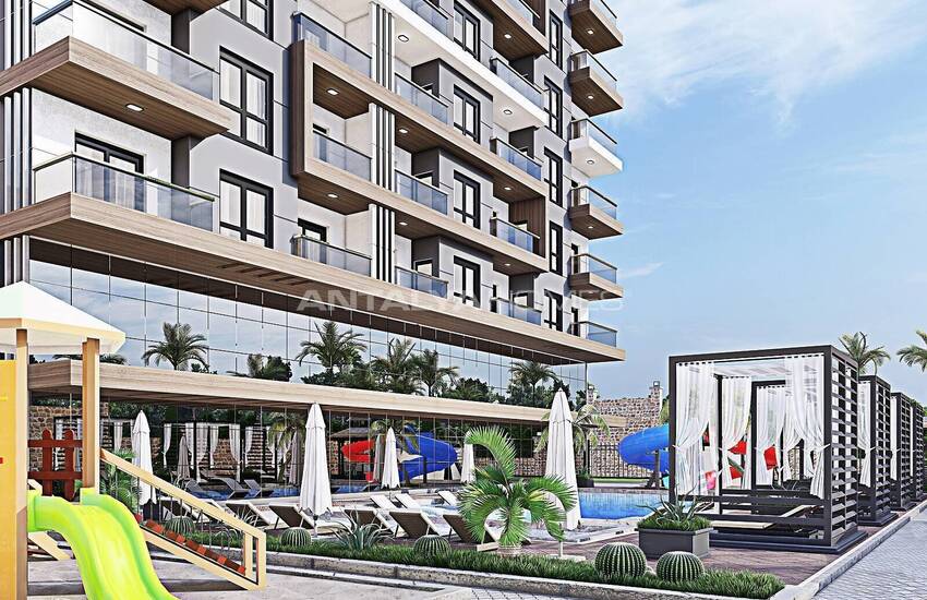 آپارتمان های نوساز در آلانیا با استخر و پارک آبی 1