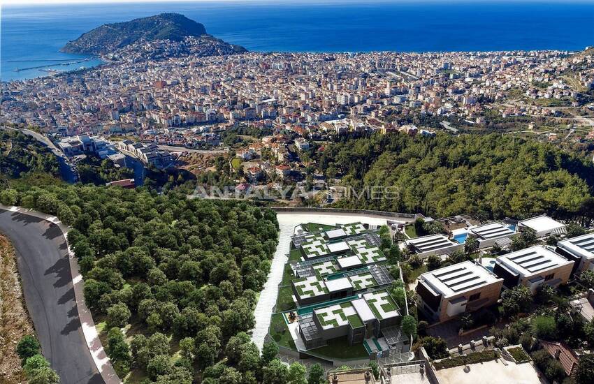 Alanya'da Modern Tasarıma Sahip Deniz Manzaralı Villalar 13