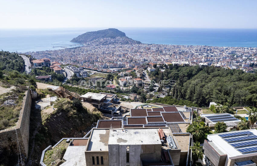 Alanya'da Modern Tasarıma Sahip Deniz Manzaralı Villalar 12