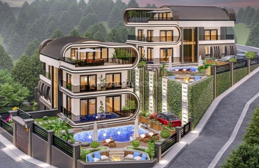 Роскошные Виллы с Современным Дизайном у Моря в Аланье 1