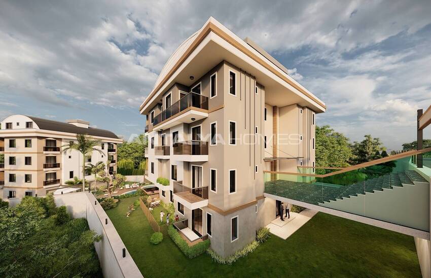 Alanya'da Deniz ve Kale Manzaralı Villa Konseptli Daireler 11