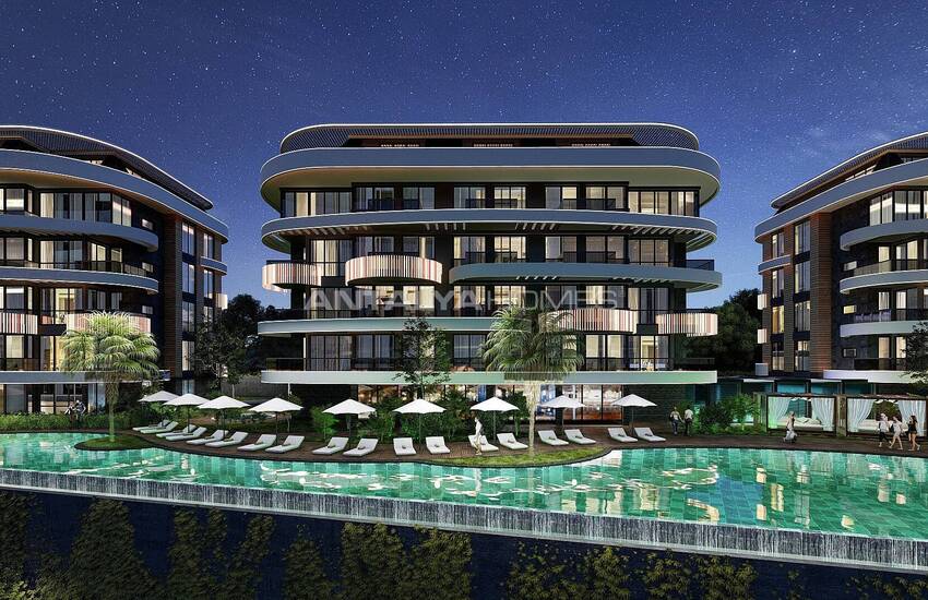 Modern Lägenheter Med Utsikt Över Medelhavet I Alanya Kestel 11