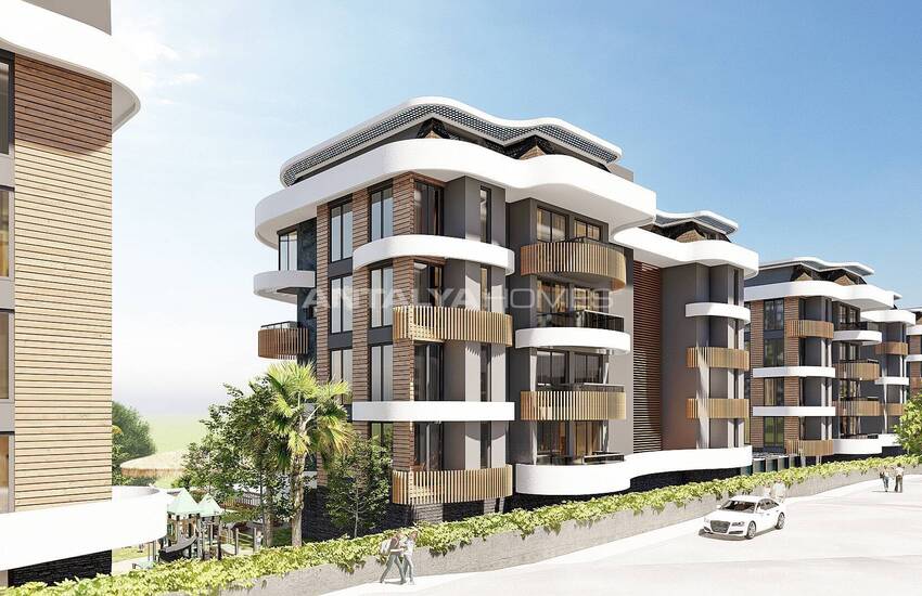 Modern Lägenheter Med Utsikt Över Medelhavet I Alanya Kestel 19