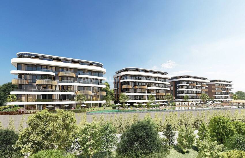 Modern Lägenheter Med Utsikt Över Medelhavet I Alanya Kestel 2