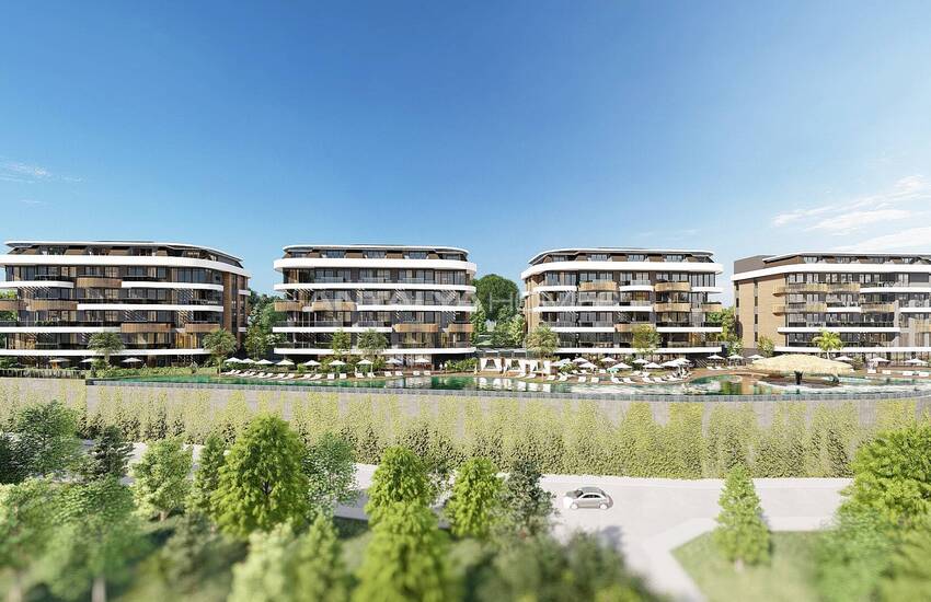 Modern Lägenheter Med Utsikt Över Medelhavet I Alanya Kestel 21
