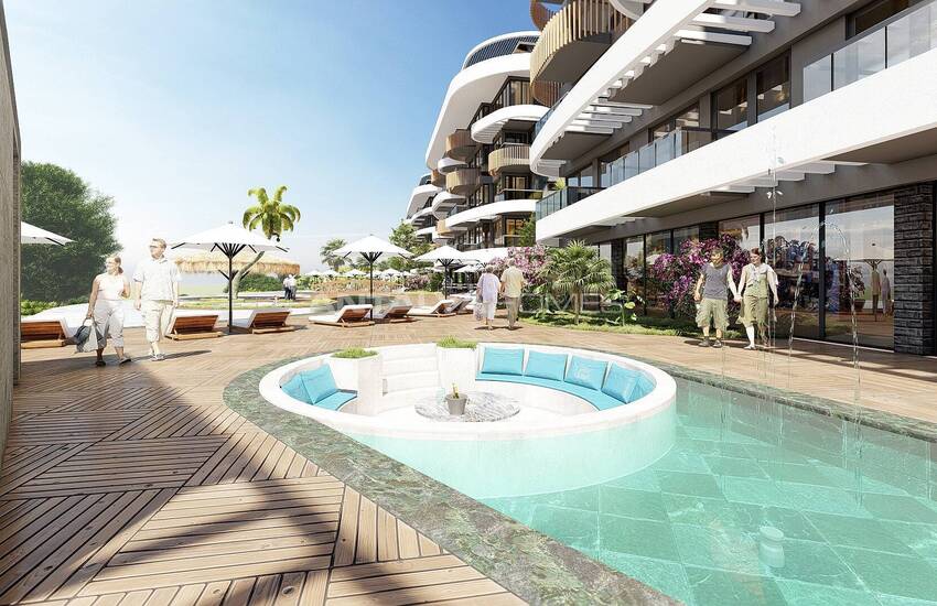 Modern Lägenheter Med Utsikt Över Medelhavet I Alanya Kestel 25