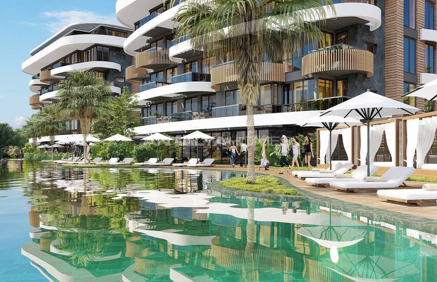Modern Lägenheter Med Utsikt Över Medelhavet I Alanya Kestel 27