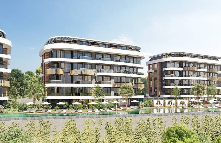 Modern Lägenheter Med Utsikt Över Medelhavet I Alanya Kestel 4