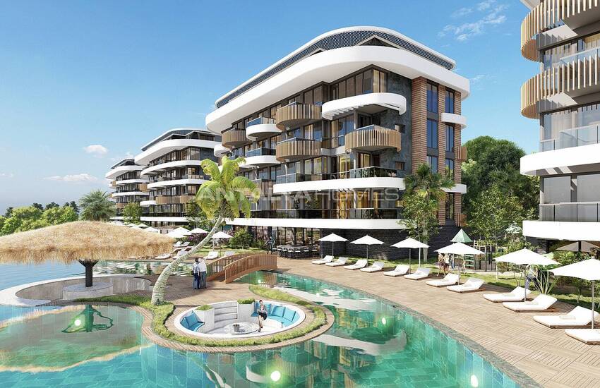Modern Lägenheter Med Utsikt Över Medelhavet I Alanya Kestel 5