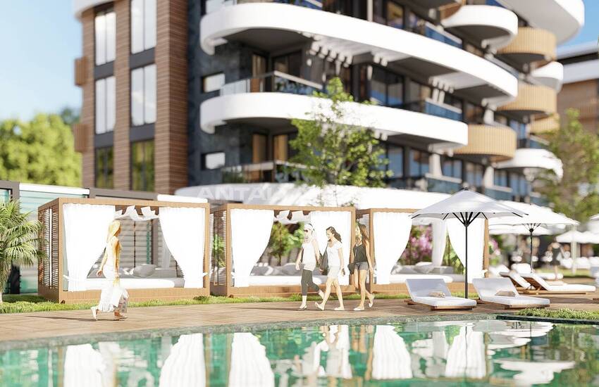 Modern Lägenheter Med Utsikt Över Medelhavet I Alanya Kestel 6