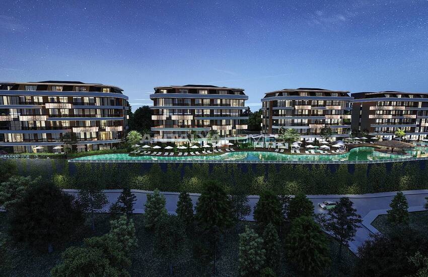 Modern Lägenheter Med Utsikt Över Medelhavet I Alanya Kestel 9